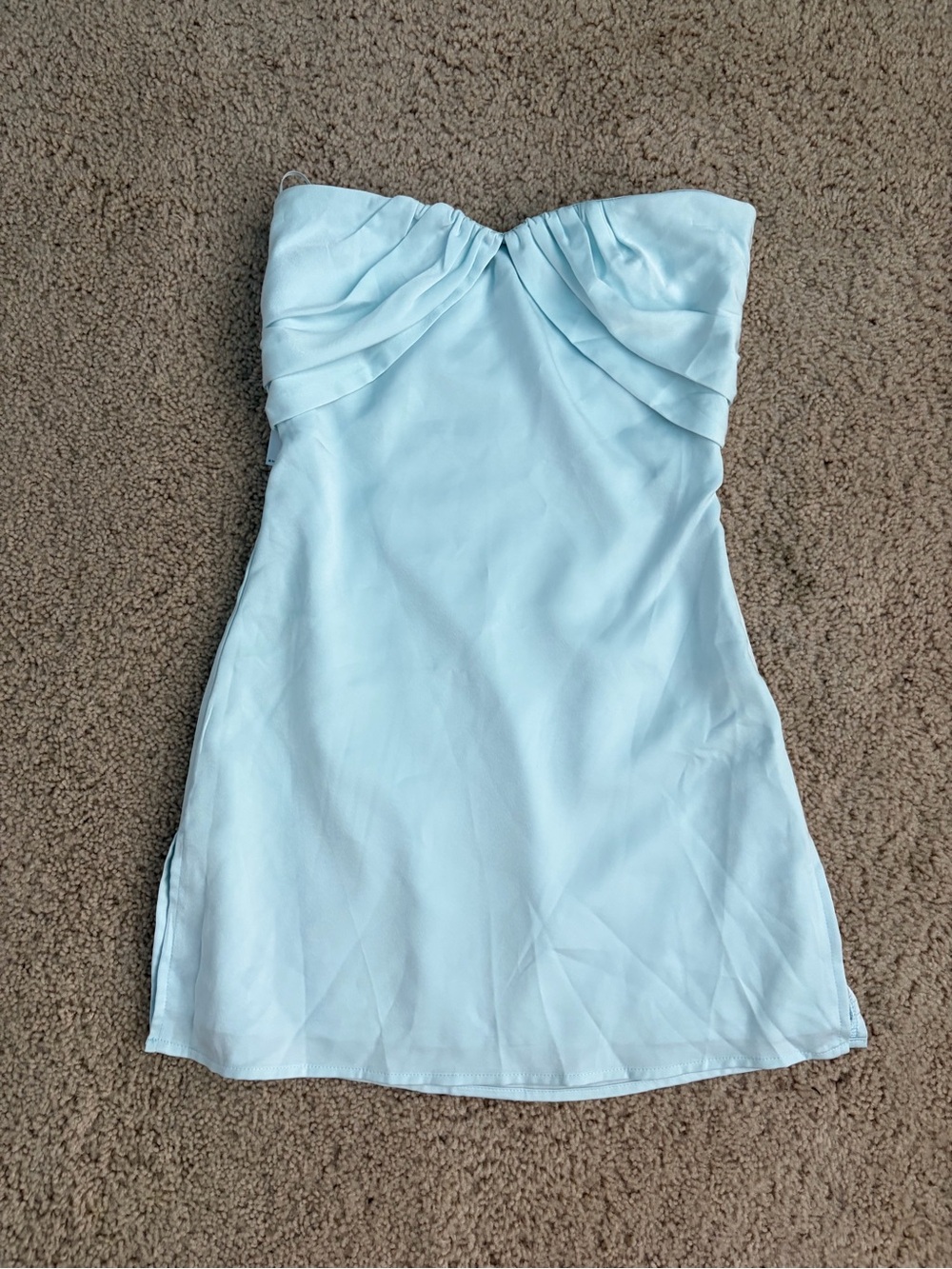 Princess Polly Strapless Light Blue Mini Dress